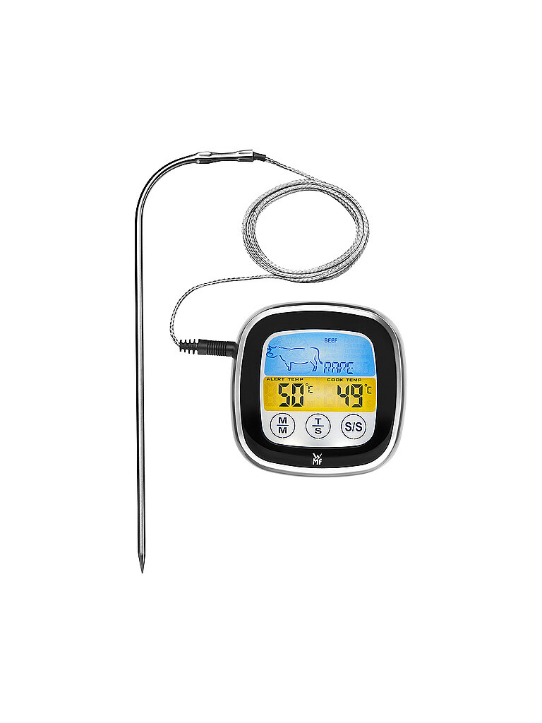 Termometro digitale per carne BBQ 18,5 cm argento