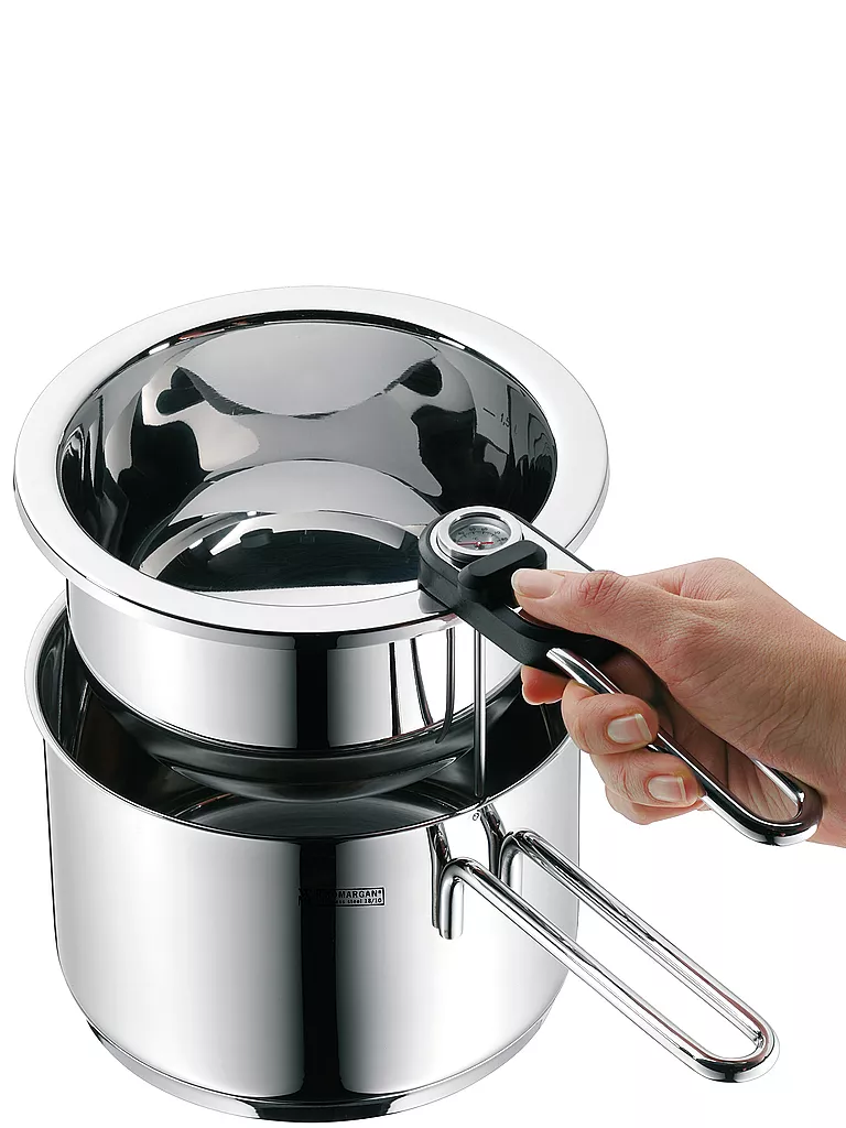 WMF | Bagnomaria con indicatore di temperatura e inserto 18 cm | Argento