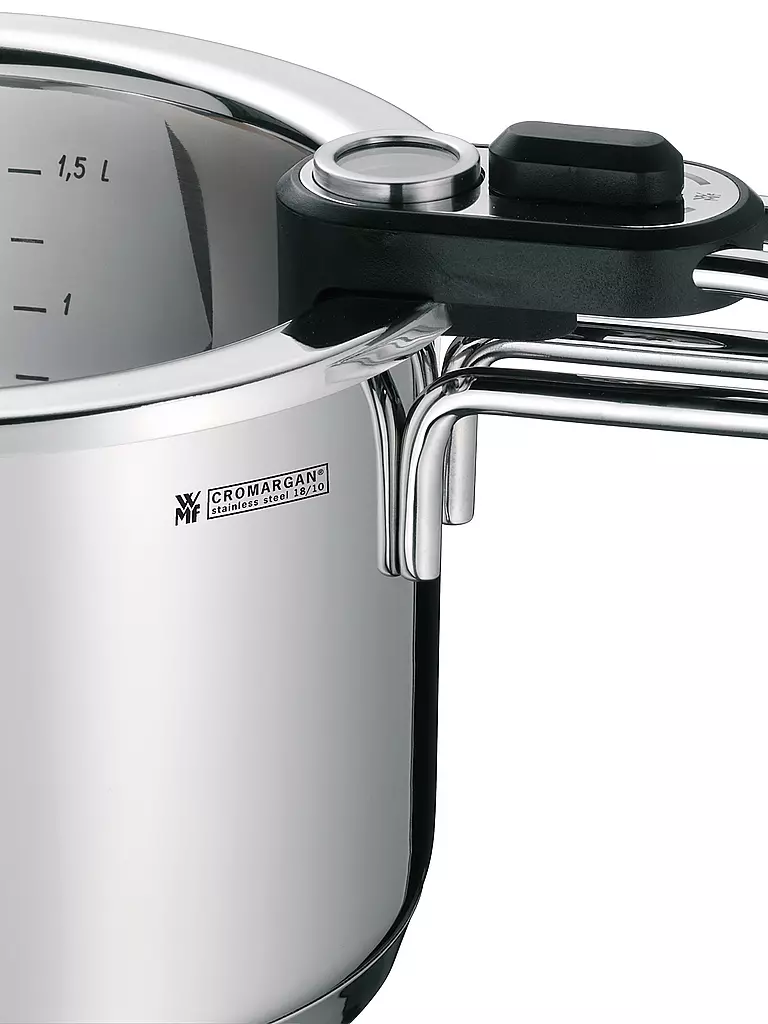 WMF | Bagnomaria con indicatore di temperatura e inserto 18 cm | Argento