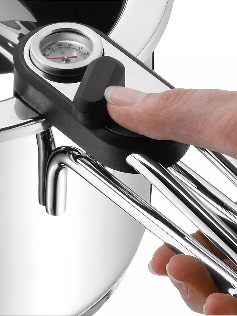 WMF | Bagnomaria con indicatore di temperatura e inserto 18 cm | Argento