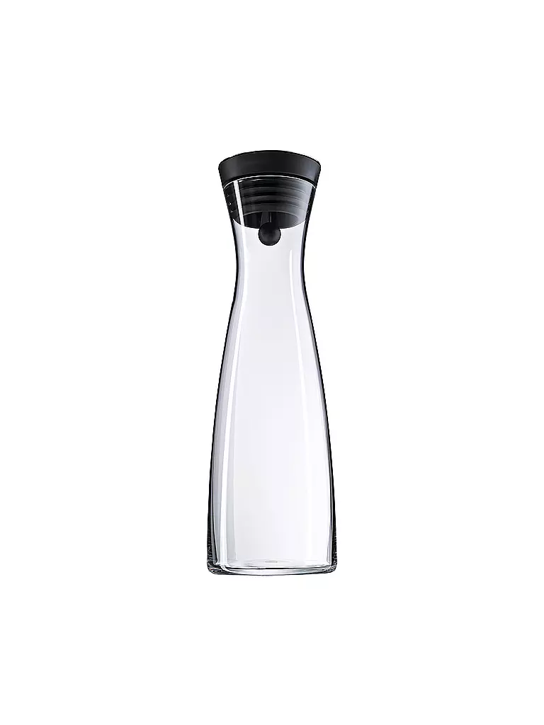 WMF | Caraffa per acqua BASIC 1,5 l vetro / nero | Trasparente