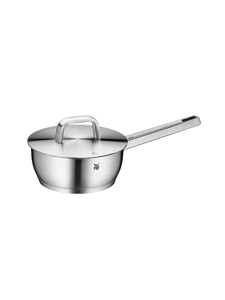 WMF | Casseruola con manico e coperchio 18 cm Iconic Cromargan | Argento