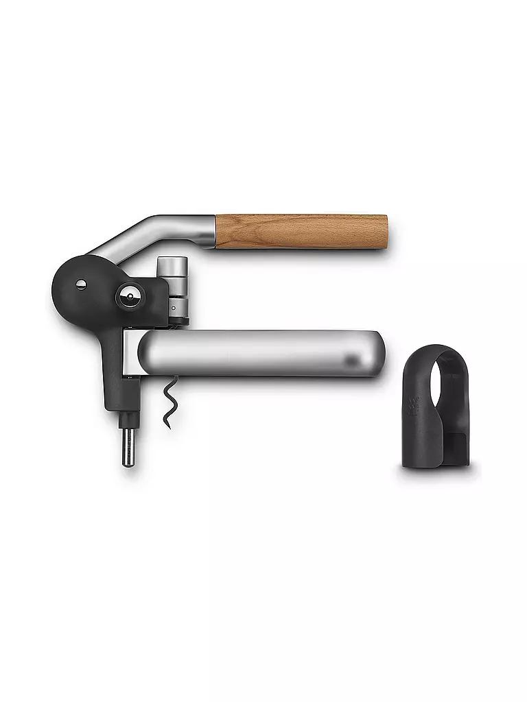 WMF | Cavatappi a leva con taglia capsule BARIC Argento/Nero | Argento