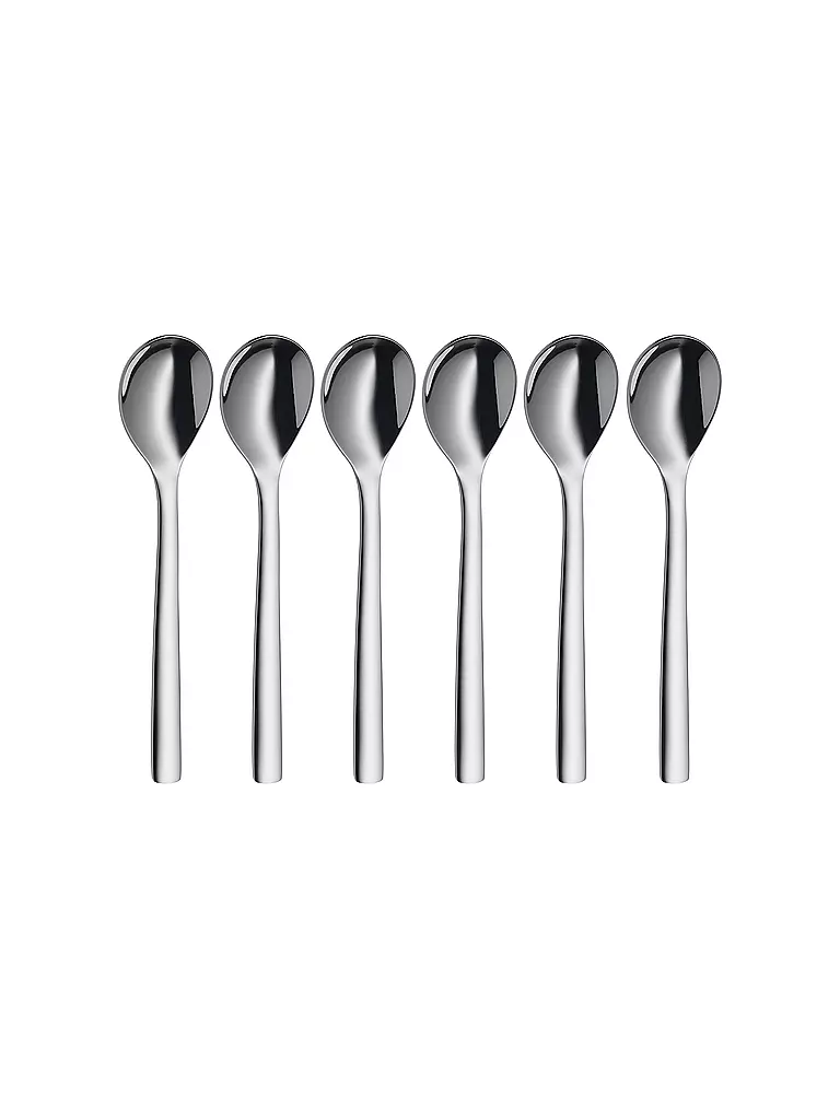 WMF | Cucchiaini da uovo NUOVA, set da 6, 12 cm, Cromargan | Argento