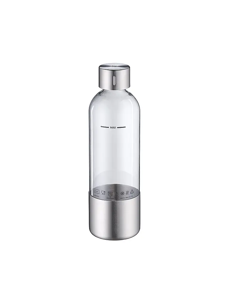 WMF | Element One Bottiglia per gasatore d'acqua 0,85 l PET/acciaio inox | Trasparente