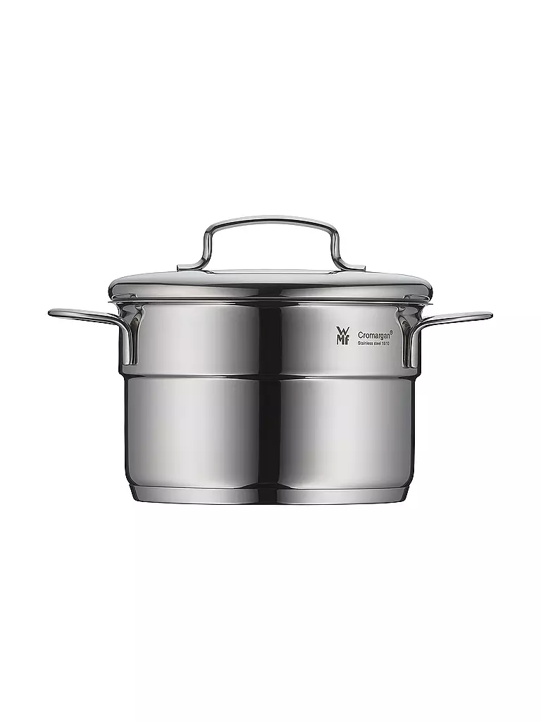 WMF | Mini pentola per carne con coperchio 14 cm | Argento