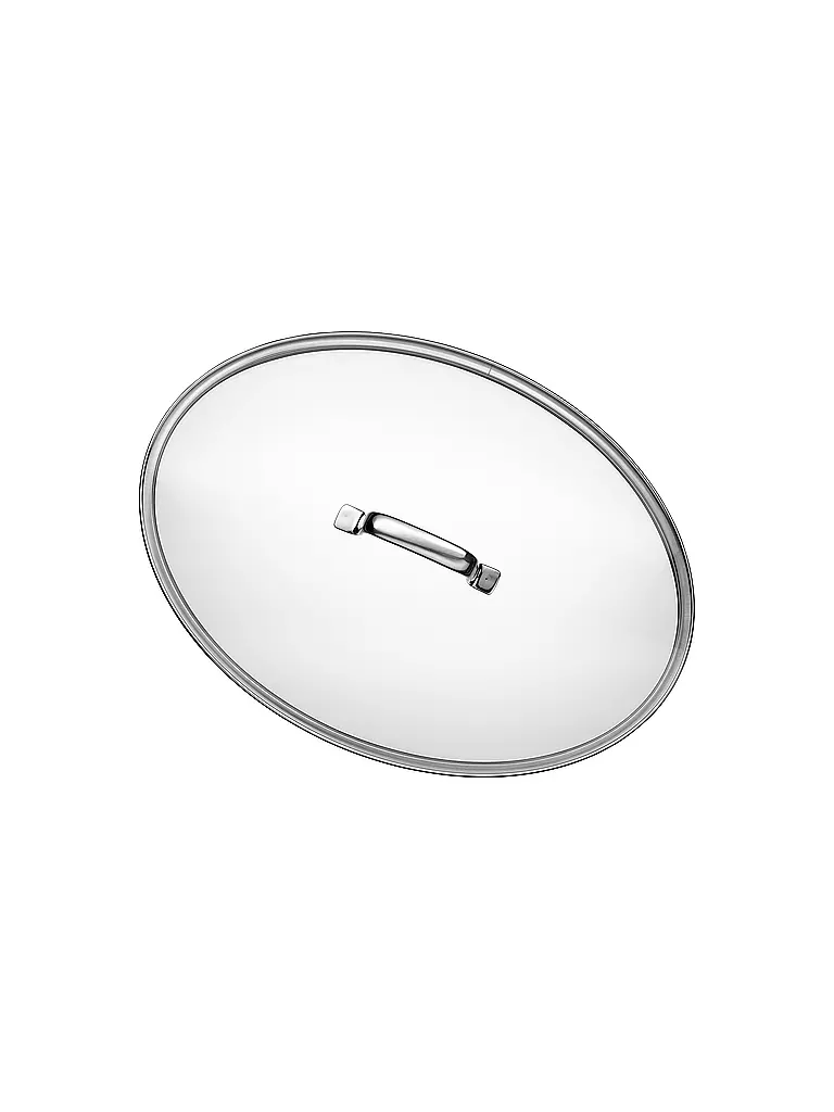 WMF | Padella per pesce con coperchio in vetro 38x26 cm | Argento