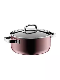 WMF | Pentola per arrosti Fusiontec Mineral con coperchio in vetro 24cm/4,4L Rose Quartz | Bacca