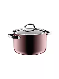 WMF | Pentola per carne Fusiontec Mineral con coperchio in vetro 24 cm/6,4 l Rose Quartz | Bacca