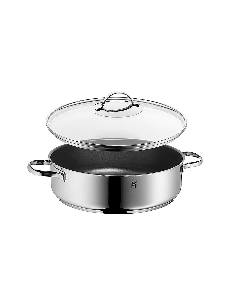 WMF | Servier-Schmorpfanne mit Glasdeckel 28cm | Argento