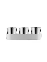 WMF | Set da giardino di erbe aromatiche da interno Gourmet, 3 pezzi, Cromargan / Bianco | Argento