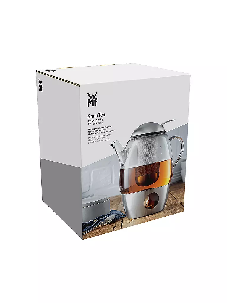WMF | Set da tè 3 pezzi SmarTea 1,0 l | Trasparente