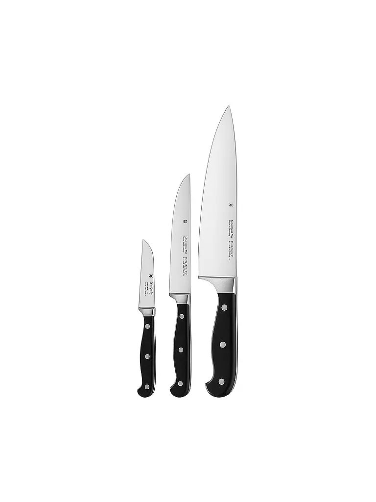 WMF | Set di coltelli da 3 pezzi di alta gamma "Plus Performance Cut" | Nero