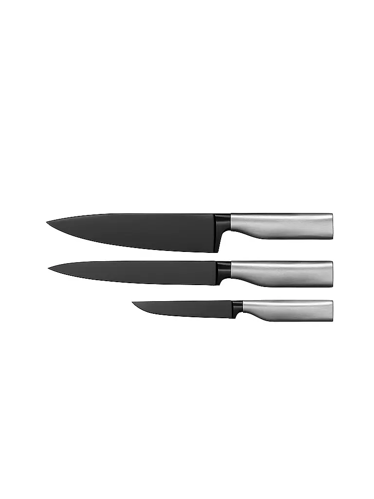 WMF | Set di coltelli da 3 pezzi ULTIMATE BLACK Cromargan Nero | Nero