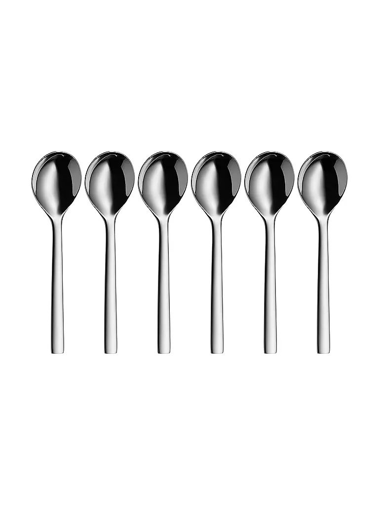 WMF | Set di cucchiai da zuppa NUOVA Cromargan, 6 pezzi | Argento