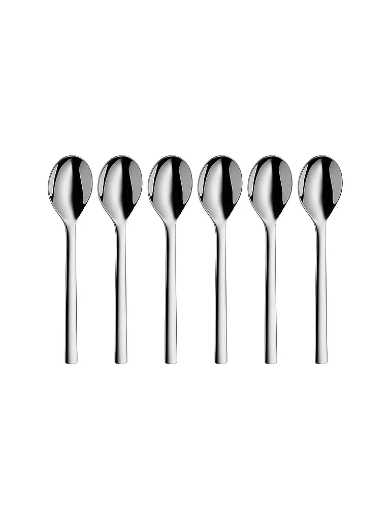 WMF | Set di cucchiaini da caffè NUOVA, 6 pezzi, Cromargan | Argento