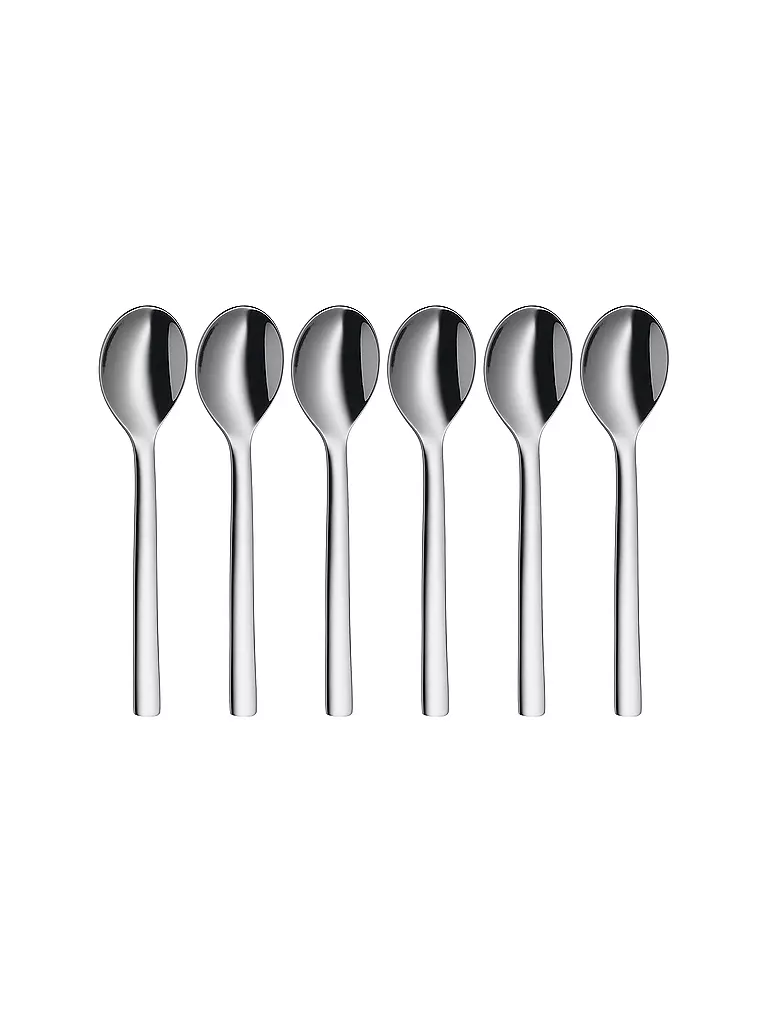 WMF | Set di cucchiaini da espresso NUOVA, 6 pezzi, 11 cm, Cromargan | Argento