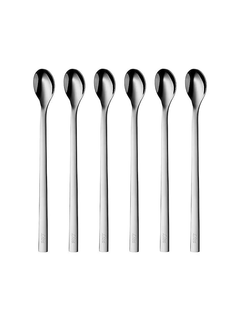 WMF | Set di cucchiaini da long drink NUOVA, 6 pezzi, 22 cm, Cromargan | Argento