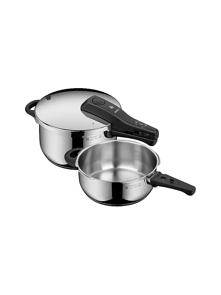 WMF | Set di pentole a pressione PERFECT 4,5l + 3l Cromargan | Argento