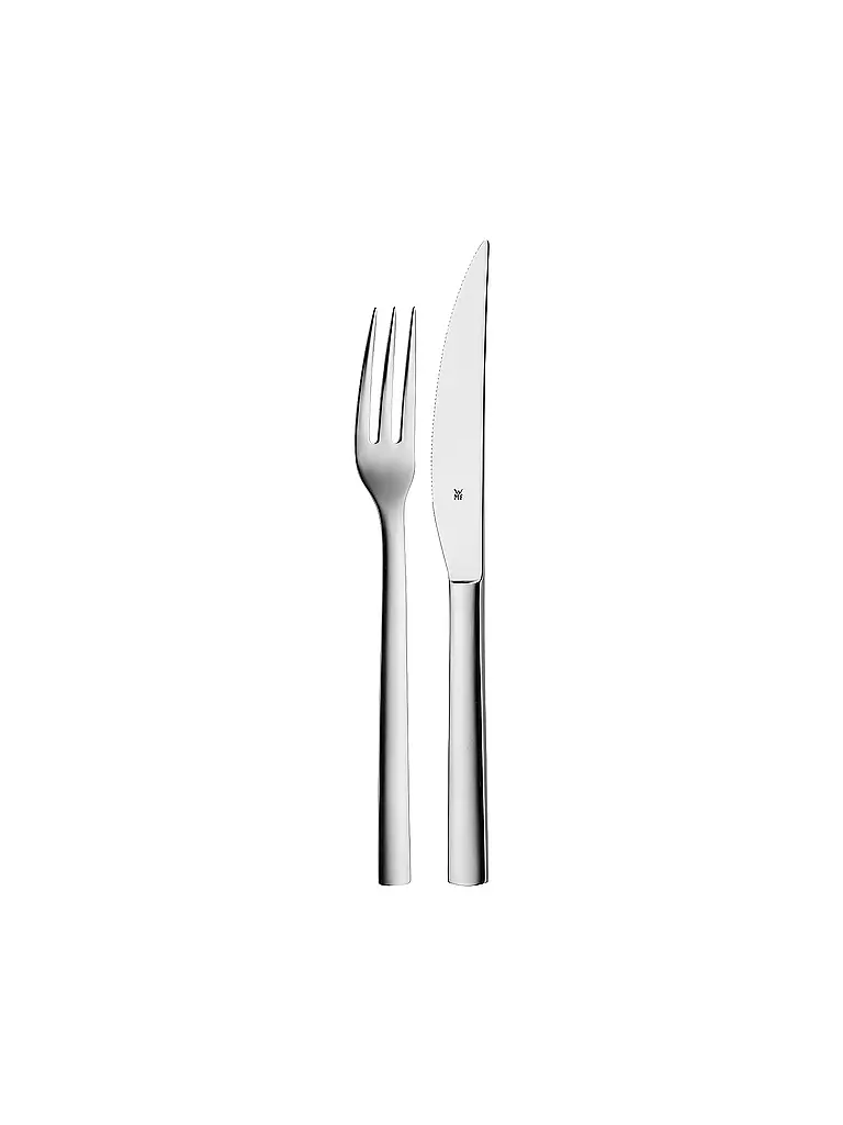 WMF | Set di posate da bistecca NUOVA, 2 pz. Cromargan | Argento