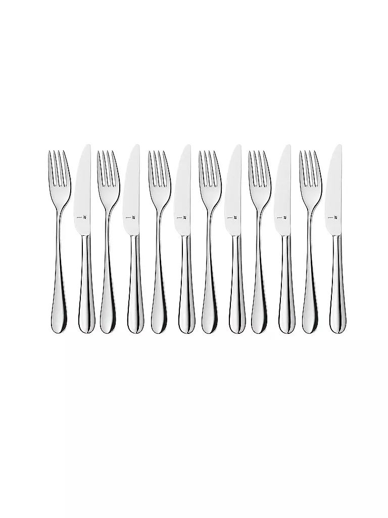 WMF | Set di posate da dessert MERIT, 12 pezzi, Cromargan Protect | Argento