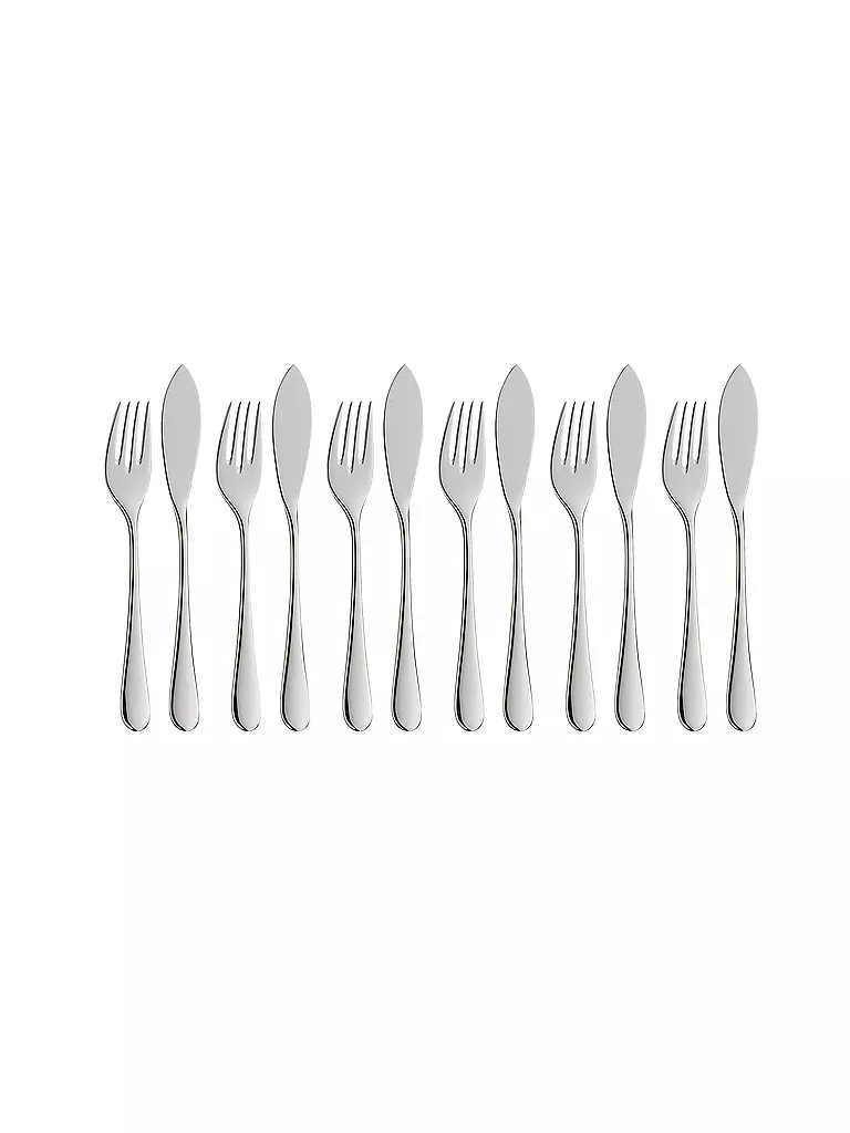 WMF | Set di posate da pesce MERIT, 12 pezzi, Cromargan Protect | Argento