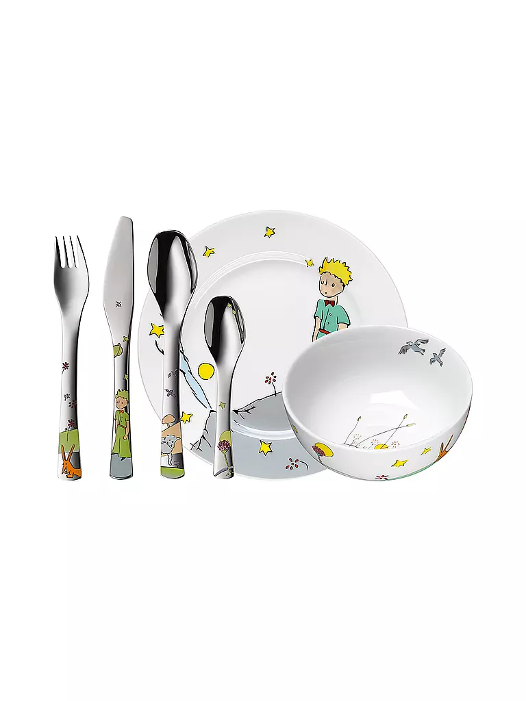 WMF | Set di posate per bambini da 6 pezzi Il piccolo principe Crogargan / Multicolore | Multicolore