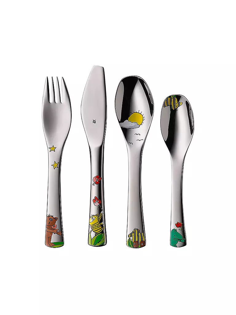 WMF | Set di posate per bambini Janosch, 4 pezzi | Argento