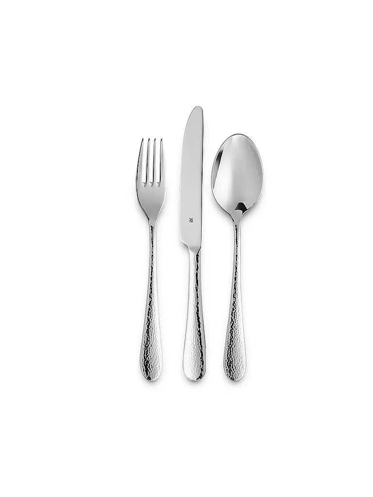 WMF | Set di posate SITELLO, 60 pezzi, Cromargan martellato | Argento