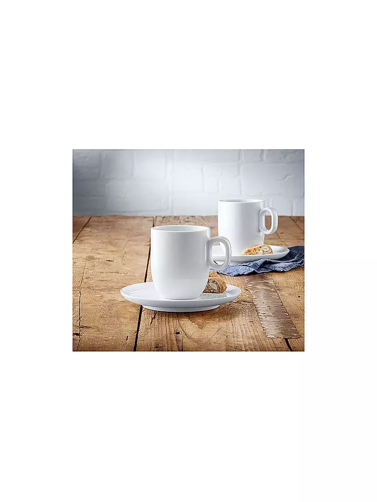 WMF | Set di tazze da caffè crema 4 pezzi BARISTA Bianco | Bianco