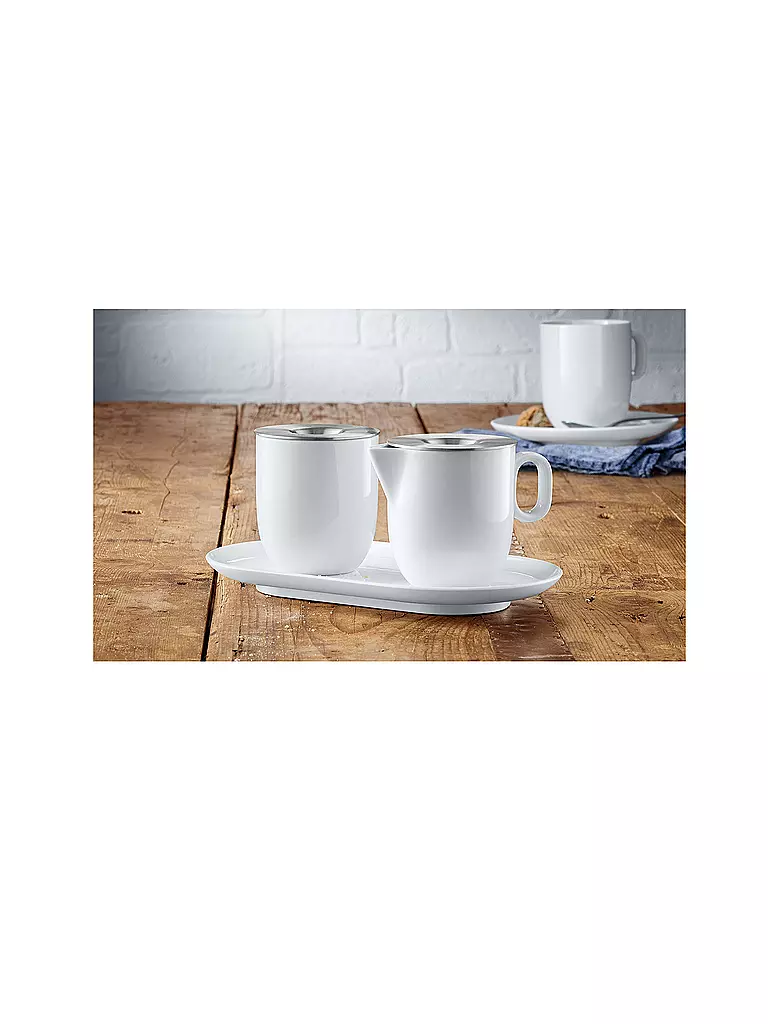 WMF | Set zucchero e latte 2 pz. BARISTA Bianco / Acciaio inox | Bianco
