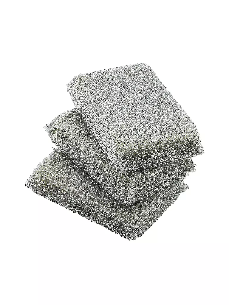 WMF | Spugna per piatti - Cuscinetto lucidante 3 pz. Lurex - Spugna | Argento