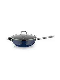 WMF | Wok con coperchio FUSIONTEC MINERAL PRO 28cm Tim Raue Blu scuro | Blu scuro