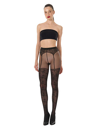 WOLFORD | Modestrumpfhose FLOWER 20 DEN nero/nero