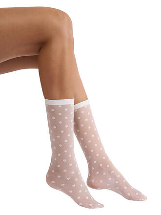 WOLFORD | Calzini velati DAISY SOCKS white/white