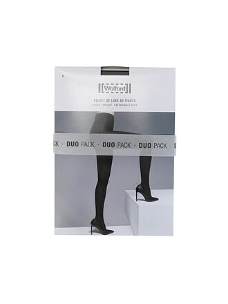 WOLFORD | Collant velati confezione da 2 Velvet de Luxe Black