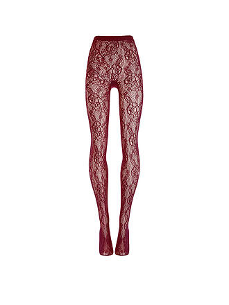 WOLFORD | Collant moda INFINITE ROSE NET bordeaux