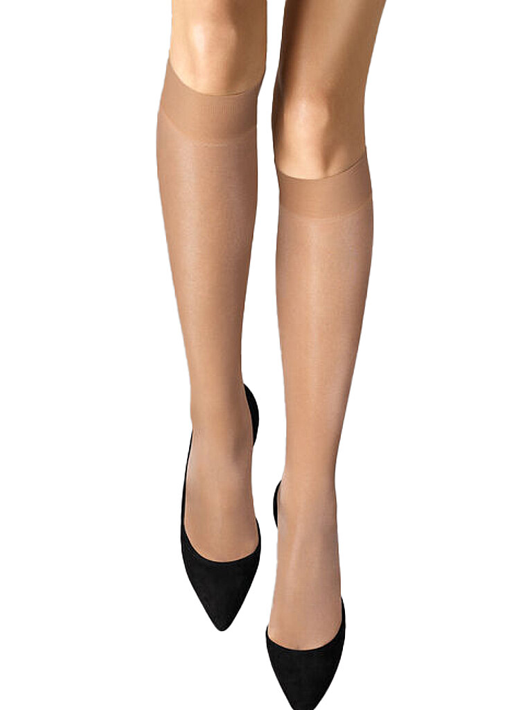 Kniestrümpfe Satin Touch 20 den Gobi beige S