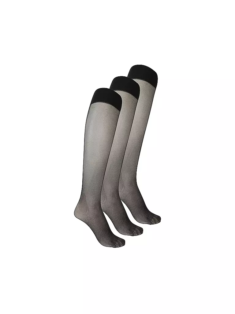 WOLFORD | Calze al ginocchio confezione da 3 nero | Nero