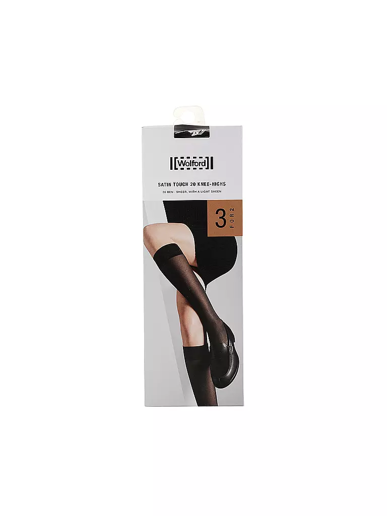 WOLFORD | Calze al ginocchio confezione da 3 nero |