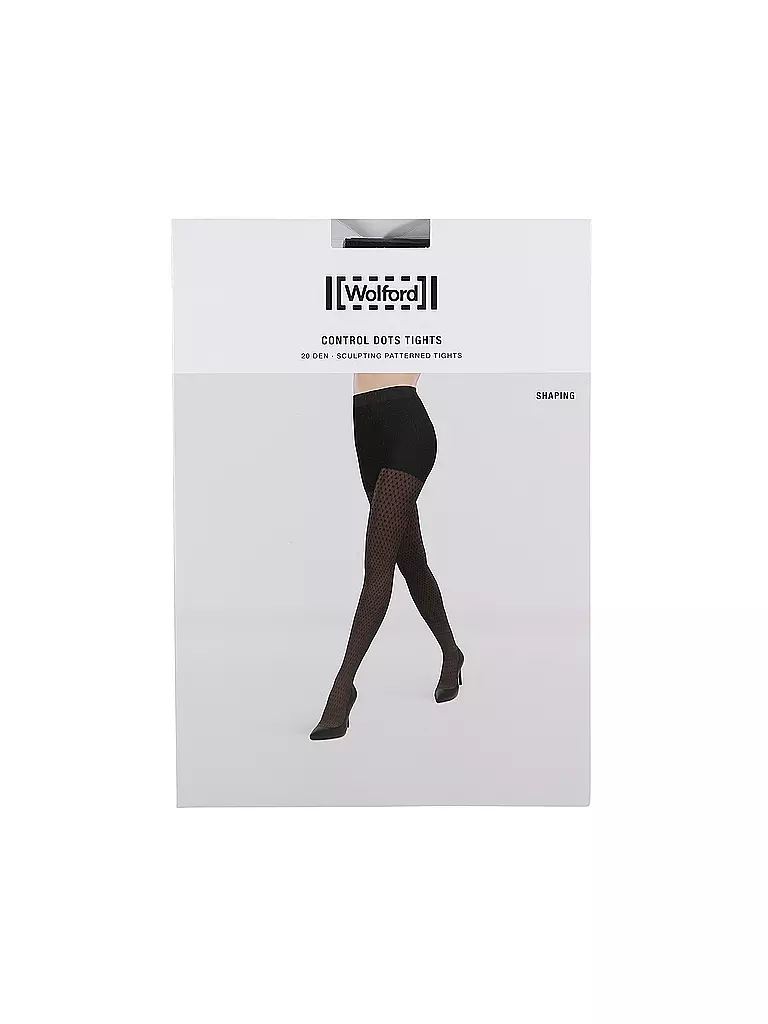 WOLFORD | Collant funzionali CONTROL DOTS 20 nero | Nero