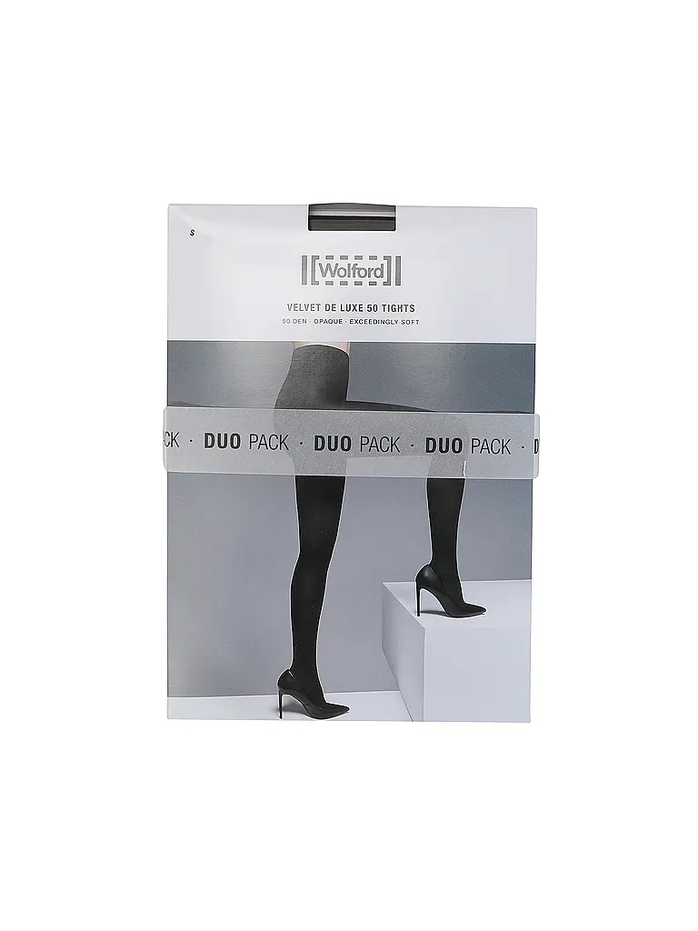 WOLFORD | Collant velati confezione da 2 Velvet de Luxe Black | Nero
