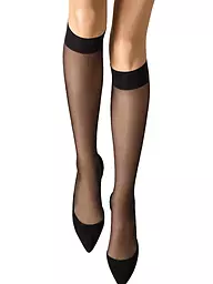 WOLFORD | Kniestrümpfe Satin Touch 20 den Gobi | Nero
