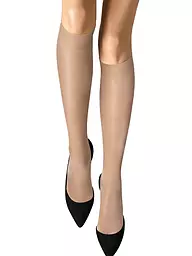 WOLFORD | Kniestrümpfe Satin Touch 20 den Gobi | Beige
