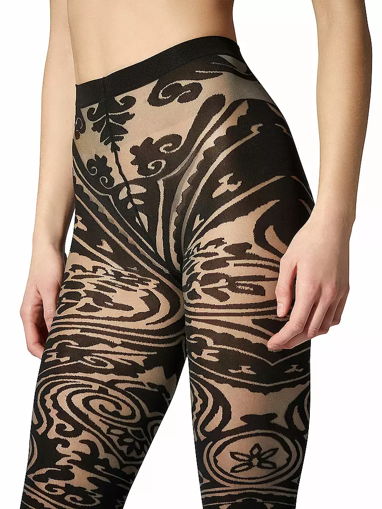 WOLFORD | Modestrumpfhose  WOLFORD x ETRO grey/black | Nero