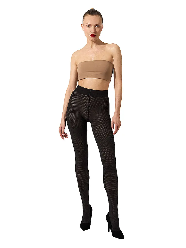 WOLFORD | Modestrumpfhose COTTON DOT Black  | Nero