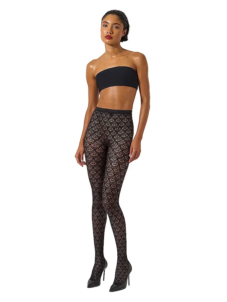 WOLFORD | Modestrumpfhose MERMAID NET Black | Nero