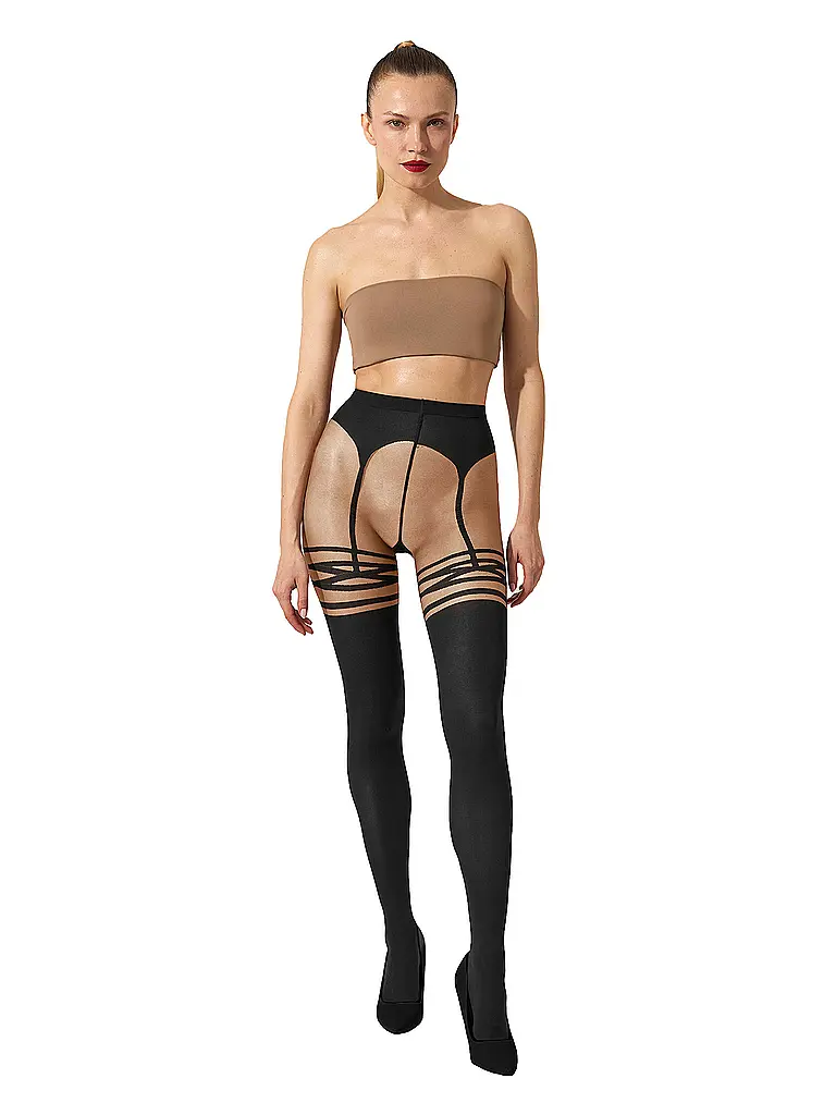 WOLFORD | Modestrumpfhose SUSPENDER Fairly light/black  | Nero