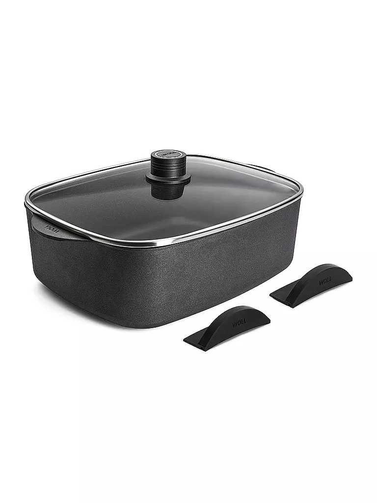 WOLL | Gusci di arrosto con coperchio EcoLogic QXR 31x26cm Antiaderente | Nero