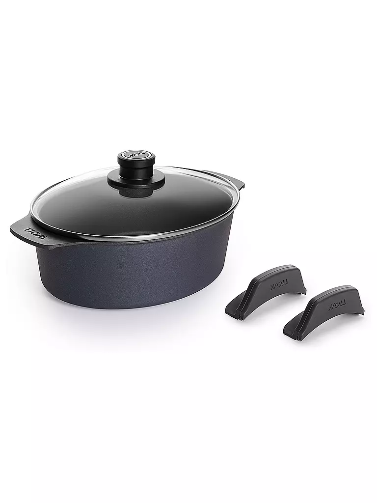 WOLL | Gussbräter con coperchio 27x22cm DIAMOND LITE antiaderente | Nero
